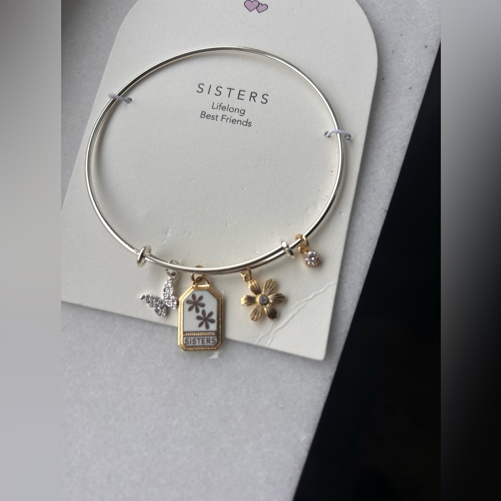 Lifelong Best Friends Silver and Gold Charm Bracelet